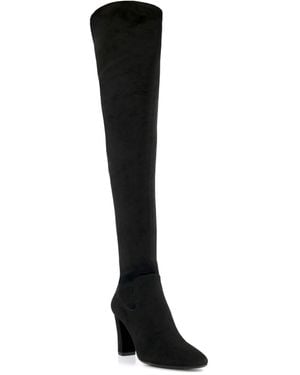 Dune Ladies Stretch Over The Knee Boots Syrell - Black
