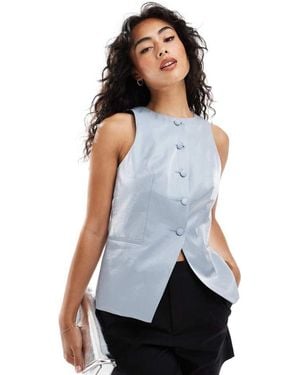 ASOS Design High Neck Waistcoat - Black