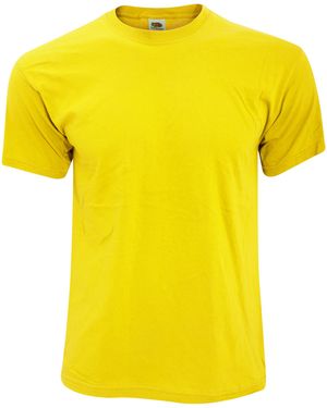 Fruit Of The Loom Screen Stars Cotton Crewneck T-Shirt - Yellow