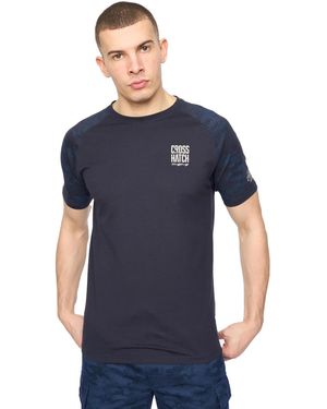 Crosshatch Janscore T-shirt (marineblauw)