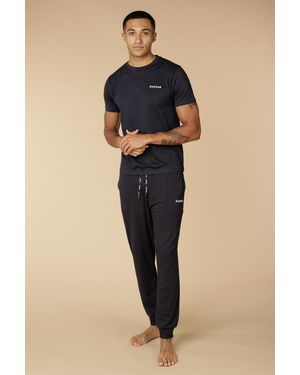 Firetrap Cotton 2 Piece Short Sleeve Pyjama Set - Blue