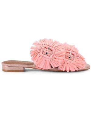 Kurt Geiger Raffia Buckle Flat Sdl Sandals - Pink