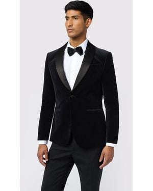 Ted Baker Slim Fit Velvet Jacket - Blue