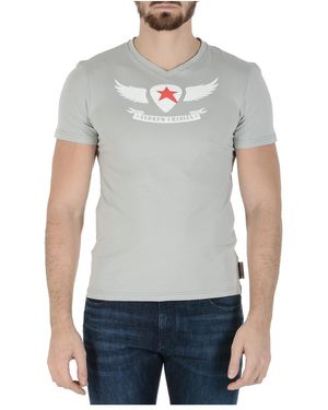 Andrew Charles by Andy Hilfiger T-Shirt Short Sleeves V-Neck Kenan - Grey