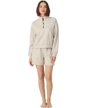DKNY Long Sleeve Top And Boxer Pyjama Set - White