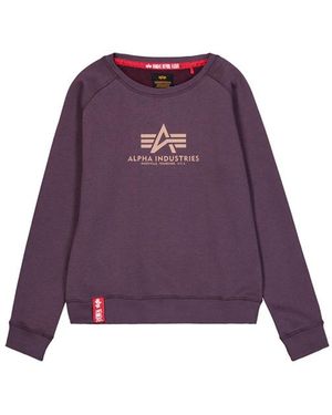 Alpha Industries New Basic Big Logo Sweatshirt - Paars
