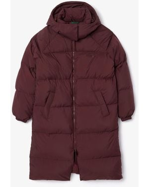 Lacoste Long Oversized Down Jacket - Purple
