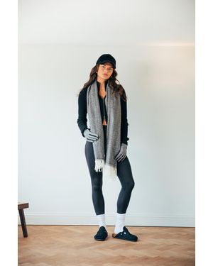 SVNX Herringbone Tassle Scarf - Grey