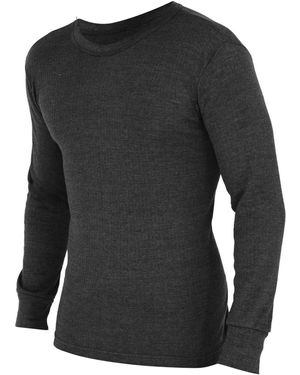 floso Thermisch Ondergoed Lange Mouwen T-shirt Top (standard Range) (houtskool) - Zwart