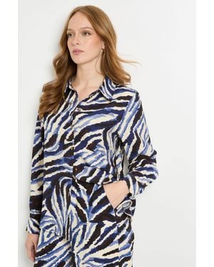 Wallis Abstract Print Shirt Co-Ord - Blue