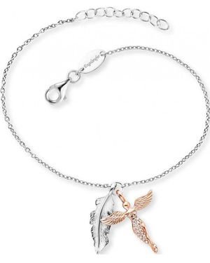 Engelsrufer Erb-Feder-Angel-Bir Ladies Feather And Angel Bracelet - White