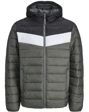 Jack & Jones Puffer Jacket Warm Full Zip - Grey