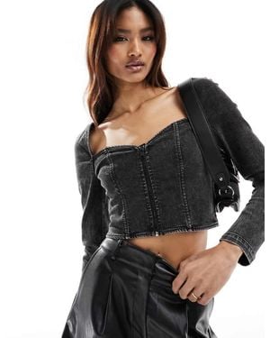Miss Sixty Sweetheart Corset Top - Black