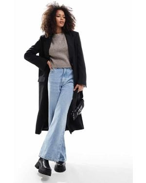 ASOS Tailored Single Breast Dad Coat - Black