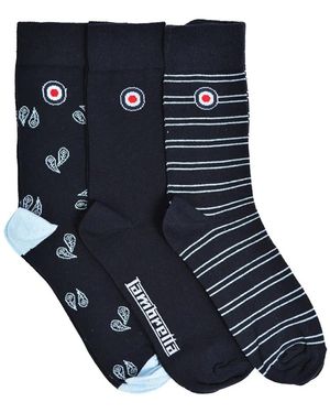 Lambretta Assorted Designs Socks /Sky) - Blue