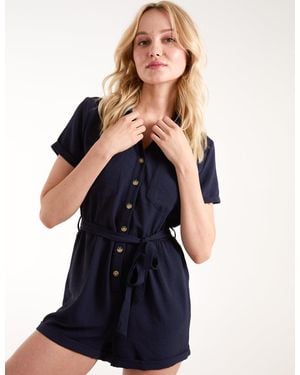 Blue Vanilla Utility Playsuit - Blue
