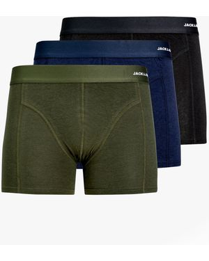 Jack & Jones Basic Bamboo 3 Pack Trunks Forest Night - Green