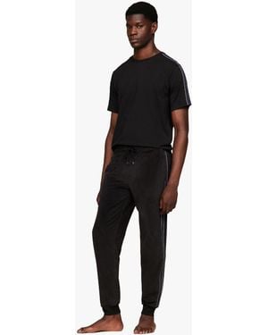 Tommy Hilfiger Th Established Ribbed Velour Lounge Joggers - Black
