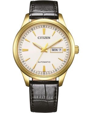 Citizen Watch Ny4059-09A Leather - Metallic