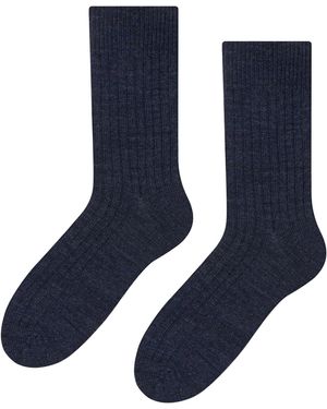 Steve Madden Alpaca Wool Socks For Winter - Blue