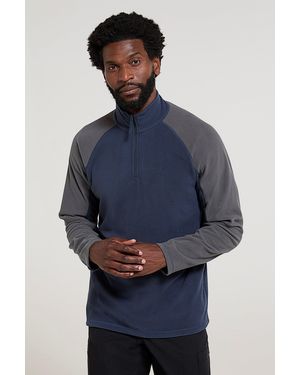 Mountain Warehouse 'Ashbourne' Fleece Jacket Half Zip Mid Layer Jumper - Blue