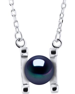 Diadema Symbol Necklace Freshwater Pearl 7-8Mm 925 - Blue
