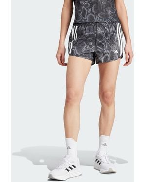 adidas Own The Run Excite Allover Print Aeroready Shorts - Blue
