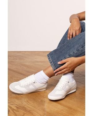 Where's That From 'Caia' Court Lace Up Trainer With Stripe Detail Faux Leather - Blue