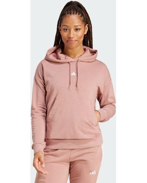 adidas Essentials Small Logo French Terry Hoodie - Pink