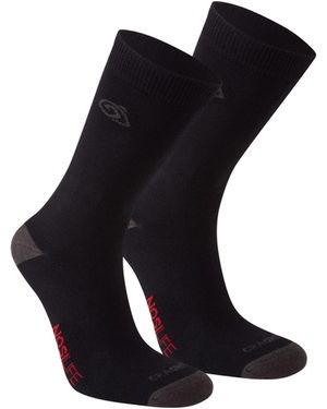 Craghoppers Adult Insect Repellent Socks (Pack Of 2) /Dark Lead) - Black