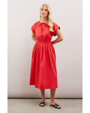 Wallis Petite Shirred Waist Midi Dress
