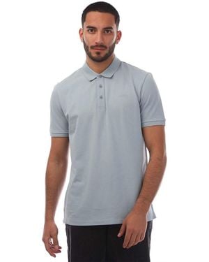HUGO Logo Print Polo Shirt - Blue
