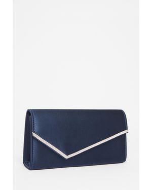Quiz Diamante Clutch - Blue