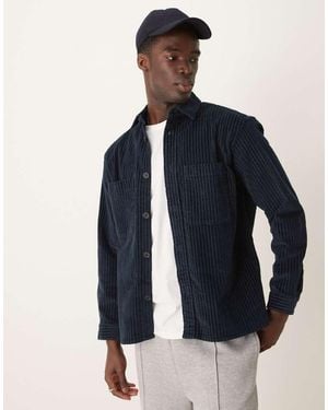 SELECTED Cord Overshirt - Blue