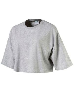 PUMA Plain Crop Top - Grey
