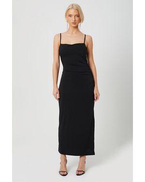 Brave Soul Strappy Square Neck Midi Dress - Black
