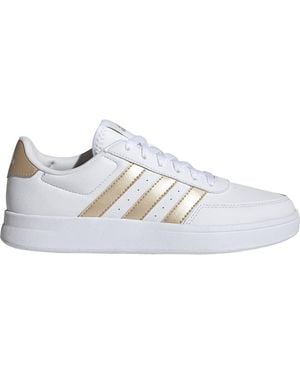 adidas Breaknet 2.0 Lace Up Low Top Trainers - White