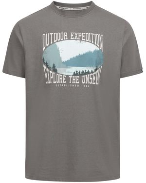 Trespass Gallon Casual T-Shirt Smoke) - Grey