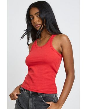 Boohoo Scoop Neck Vest - Red