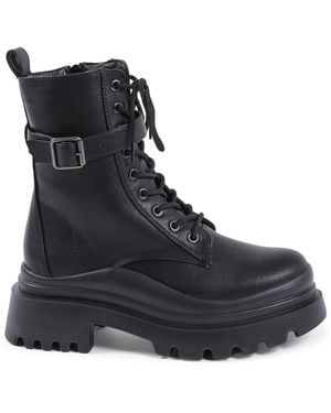 19V69 Italia by Versace Ankle Boot Synthetic Leather - Black