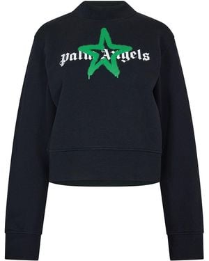 Palm Angels Star Fit Crew - Blue