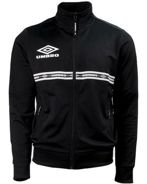 Umbro Long Sleeve Zip Up Logo Taped Track Jacket 65805U 060 - Black
