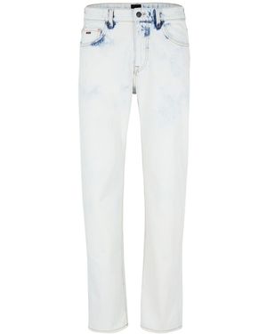 BOSS Five Pocket Design Straight Leg Jeans - White