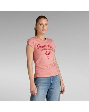 G-Star G-Star Raw Graphic 3 Slim Top - Red