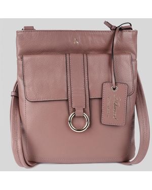 Ashwood Leather 'Heaven' Real Cross Body Bag - Pink