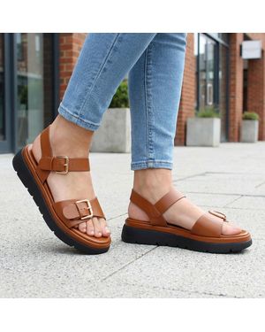 Krush Flatform Sandals Zoe Buckle - Blue