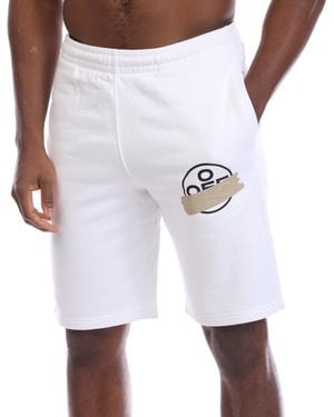 Off-White c/o Virgil Abloh Off White Tape Arrow Sweat Shorts In Wit