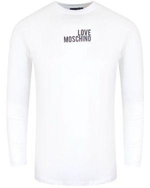 Moschino Love Bold Logo Long Sleeve T-Shirt Cotton - White