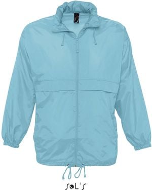 Sol's Surf Windbreaker Lightweight Jacket Atoll) Nylon - Blue