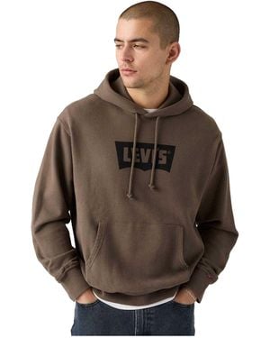 Levi's Levi's Batwing Logo French Terry Hoodie Cotton - Brown